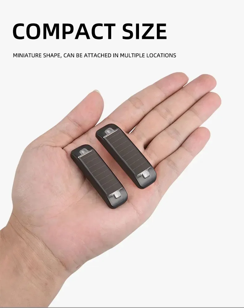 Mini LED a energia solare per auto Spia di sicurezza notturna Allarme simulato Lampada di avvertenza antifurto wireless Lampada di allarme fittizia lampeggiante