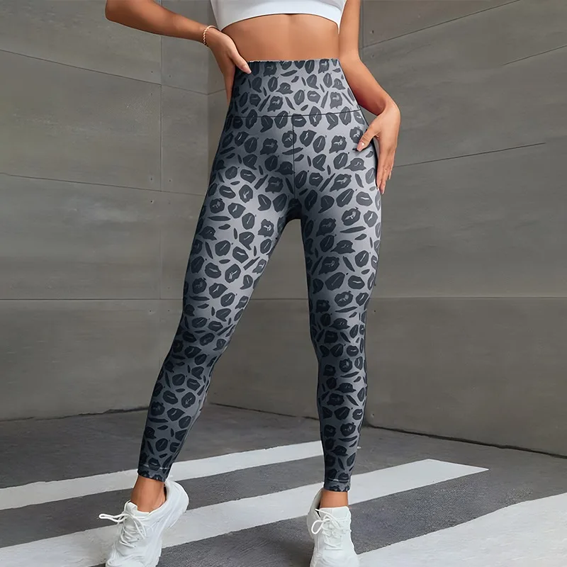 Fashion Print Leggings Women High Waist Yoga Tights Workout Running Seamless Sexy Hip Liftting High Elastic Skinny Fitness Pants