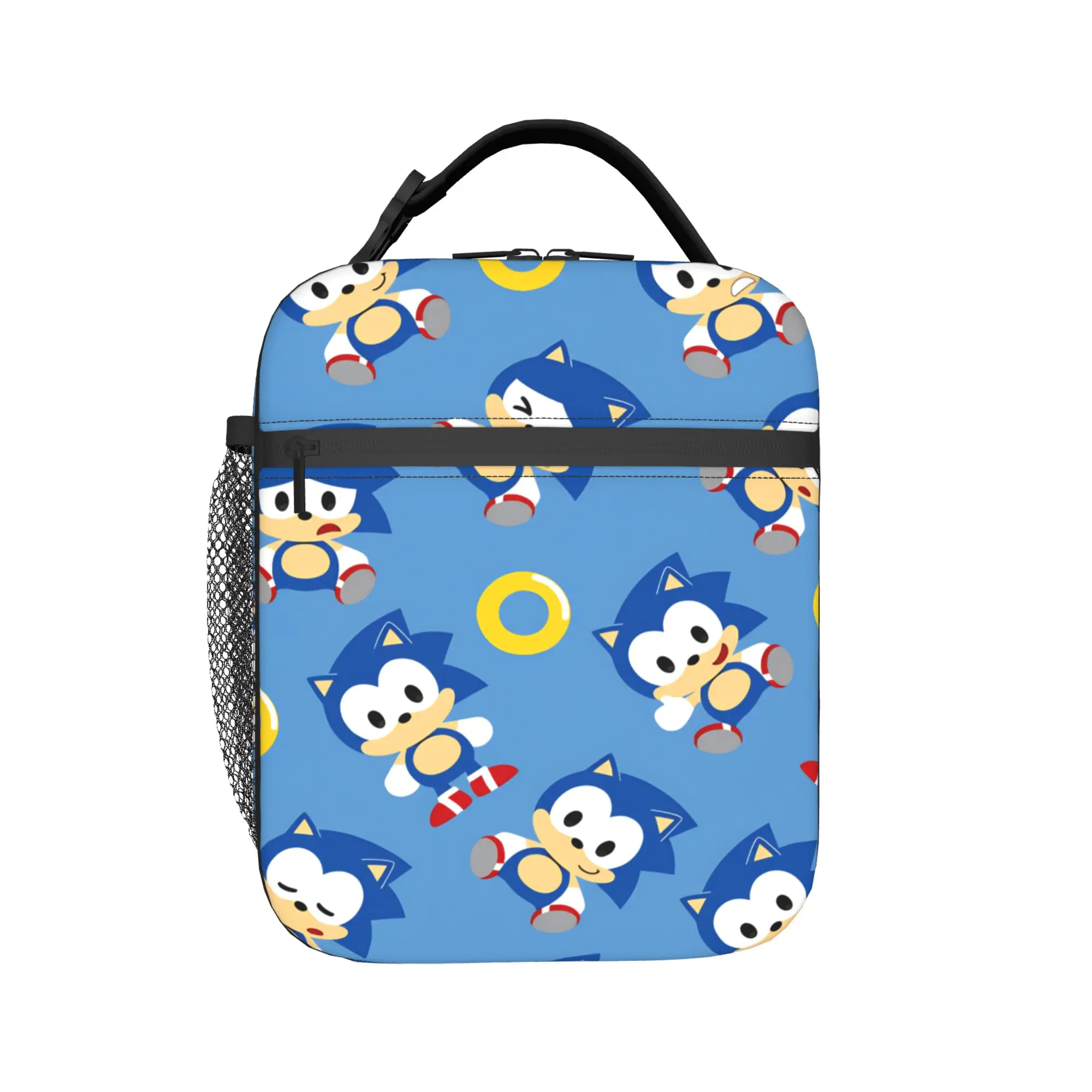 Lunch Bag Cartoon Sso-Nnic Outdoor Picnic Lunch Box For Men  Fun Portable Zipper Print Thermal Lunch Bags
