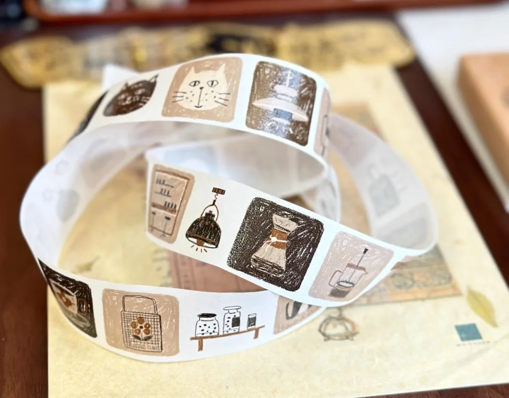 Slow Life With Coffee Matte PET Washi Tapes Craft Supplies DIY Scrapbooking Card Making Decorative Plan Sticker