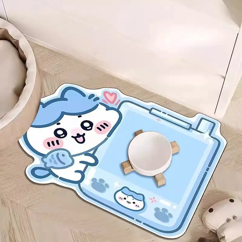 

Аниме Chiikawa Pet Placemat Dog Cat Hachiware Usagi Универсальный диатомовый грязь впитывает воду, противоскользящий, предотвращает утечку еды, маленький новый
