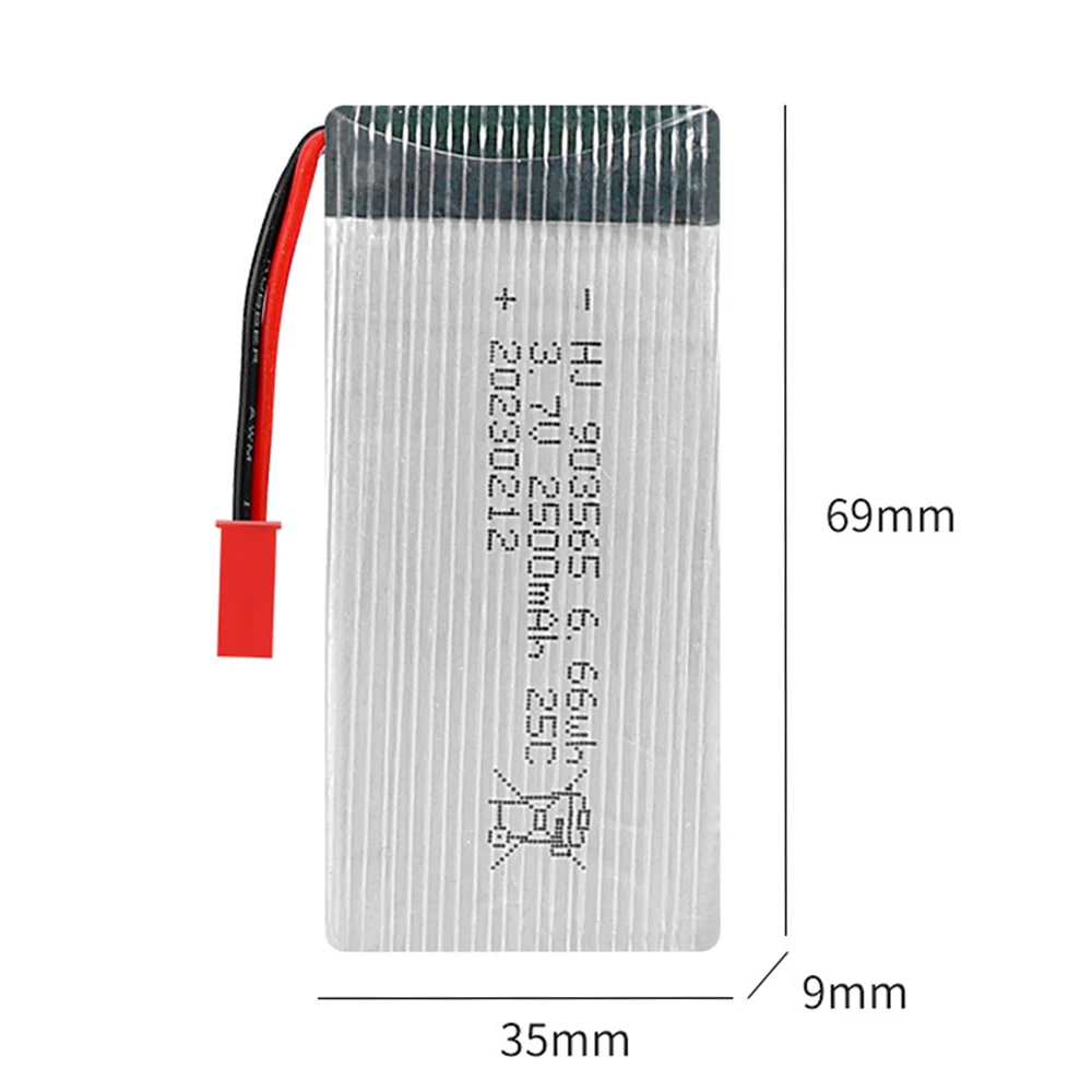 3.7V 2500mAh 903565 polymer lithium battery for model aircraft, remote control aircraft, drone battery, High rate battery parts