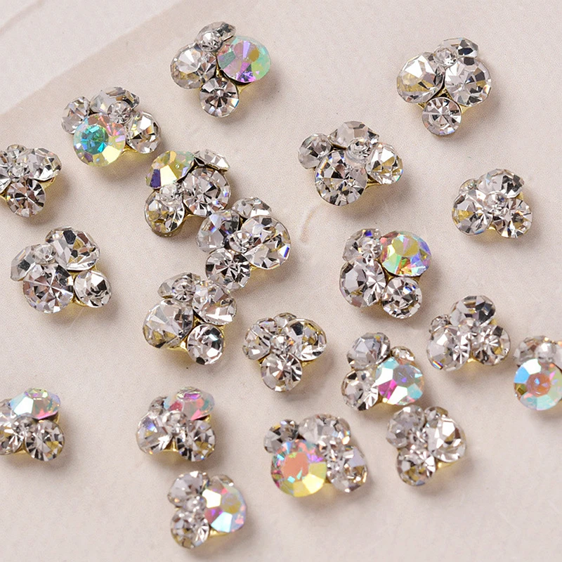 

10PCS 3D Stacked Nail Art Decoration Crystal Diamond Rhinestone Pile Up Jewelry Parts Accessories Nail Product Supplies Material