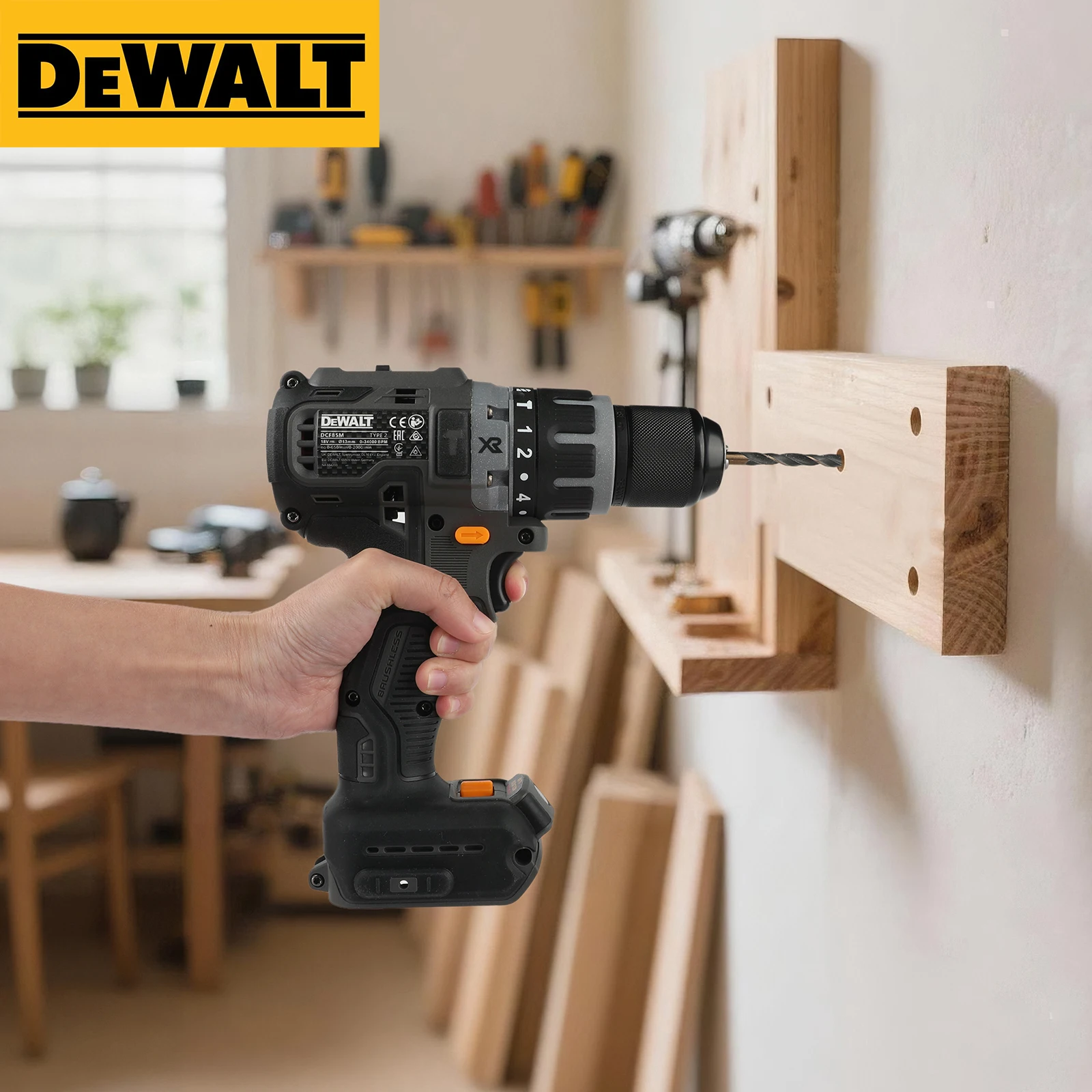 

Аккумуляторная бесщеточная ударная дрель Dewalt DCF85M, многофункциональная, перезаряжаемая, портативная, 20В, электроинструмент