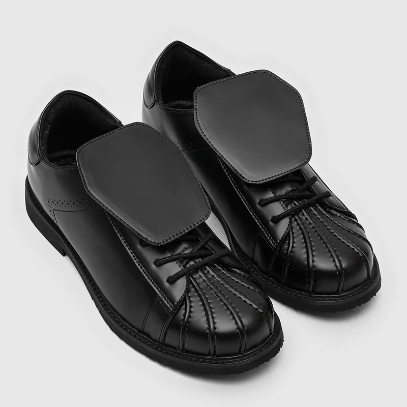 2026 New Men Shell Toe Daily Dress Shoes Retro Trainer Style Thick Sole Business Casual Flats Sizes 38-46
