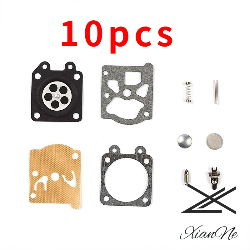 

10pcs Electricity Carburetor Repair Kit 4500 5200 Chainsaw Carburetor Diaphragm Gasket Kit Garden Tool for Walbro Carburetor