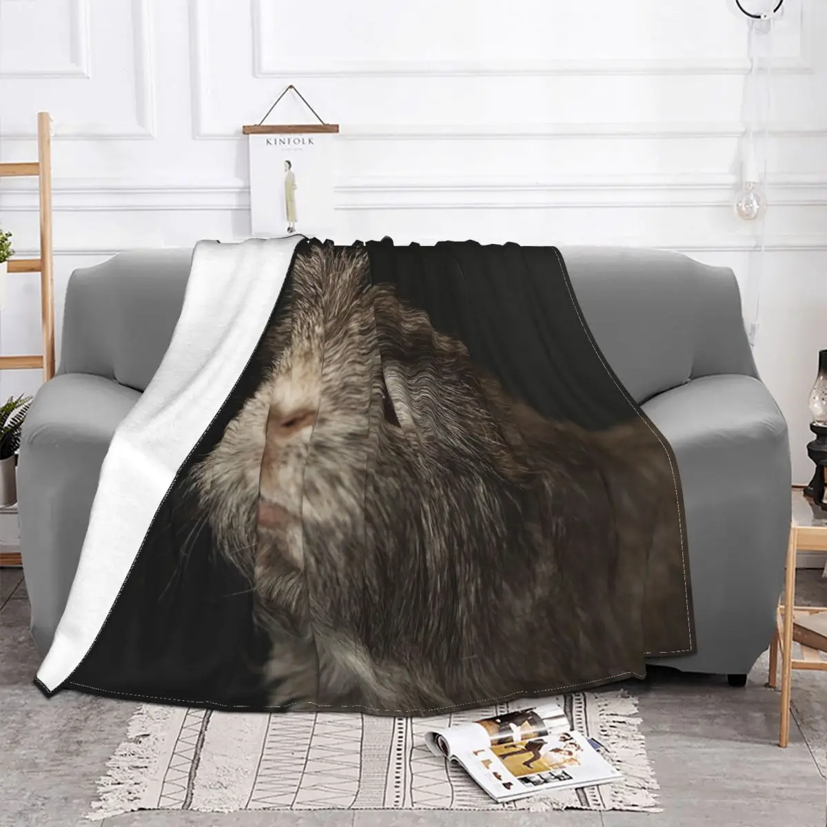 Guinea Pig Blanket Flannel Printed Animal Cute Multi-function Warm Throw Blankets for Home Travel Rug Piece