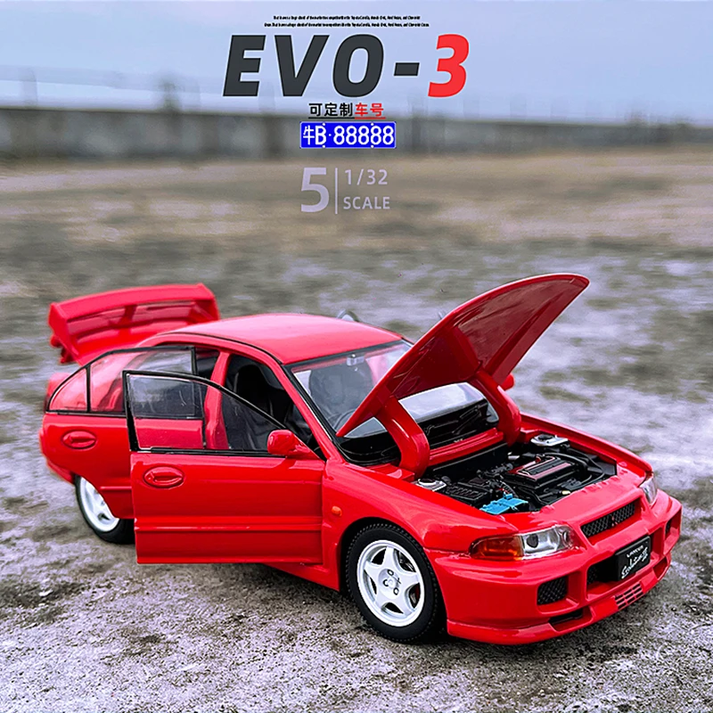 JKM-EVO نموذج سيارة معدنية قريبة للأطفال ، توجيه ضوء صوتي ، امتصاص الصدمات ، لعبة سباق ، قطع هدية ، الجيل 3rd ، 1 ، 32