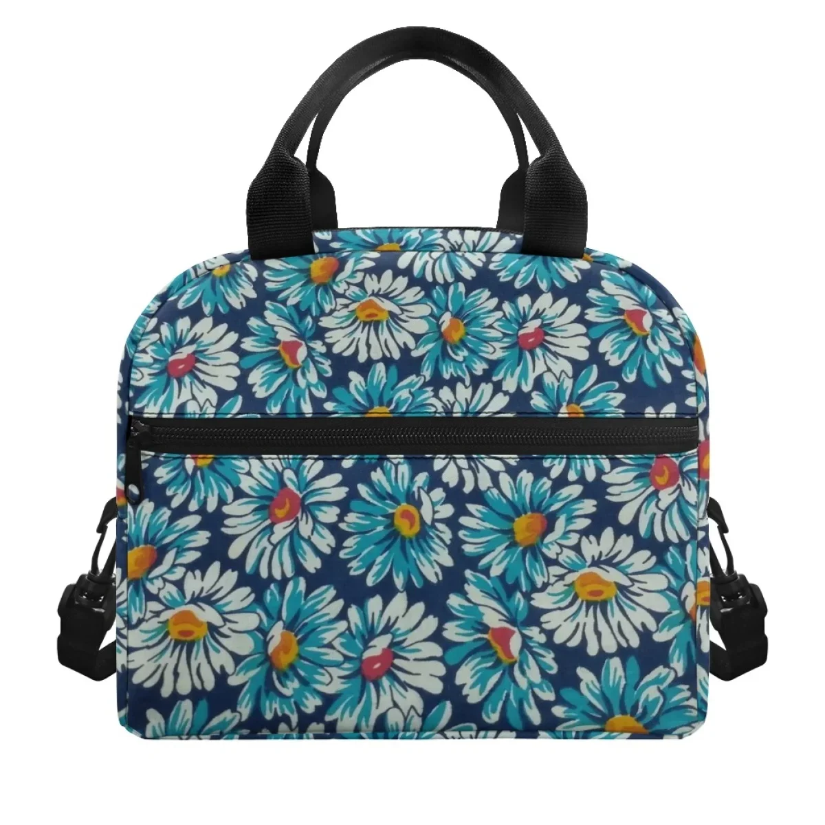 Fashion Gradient Blue Flower Pattern Girls Boys Mulit Large Capacity Handbag Hot Sales Easy To Carry Satchel Fashion Outdoor Bag