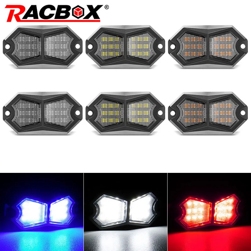 18 LED Rock Lights Car Atmosphere Signal Lamp For Offroad Truck SUV 4x4 ATV UTV Jeep Underbody Underglow Trail Rig Light