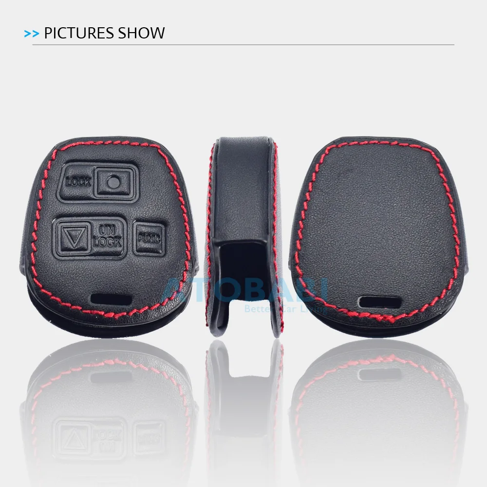 Leather Car Key Case For Lexus ES GX Toyota RAV4 Camry Highlander Corolla Prado Avensis Yaris Auris Remote Fobs Protector Cover