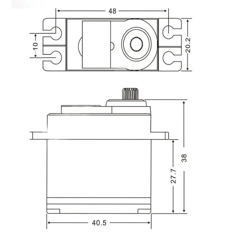 JX PDI-5521MG 4.8-6V 20KG High Precision Metal Gear Digital Standard Servo 180 Degree for RC Car Helicopter Boat Airplane