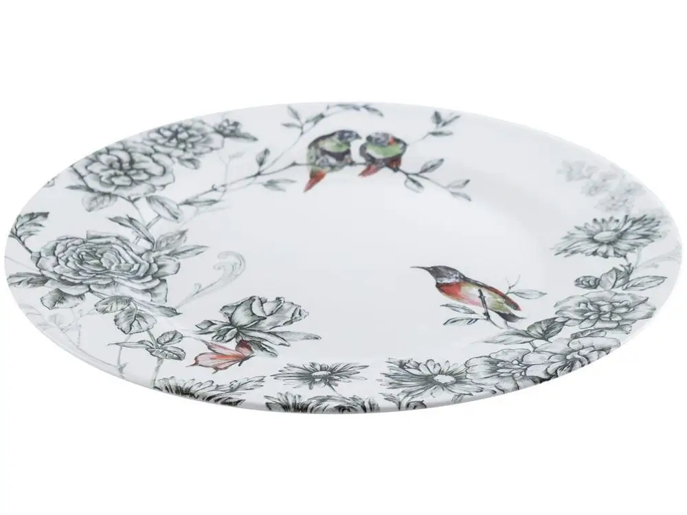 جهاز شاي دائري من السيراميك الكربوني ، جهاز فولير لتناول الطعام والشاي بالأبيض والأسود ، 20 * #6