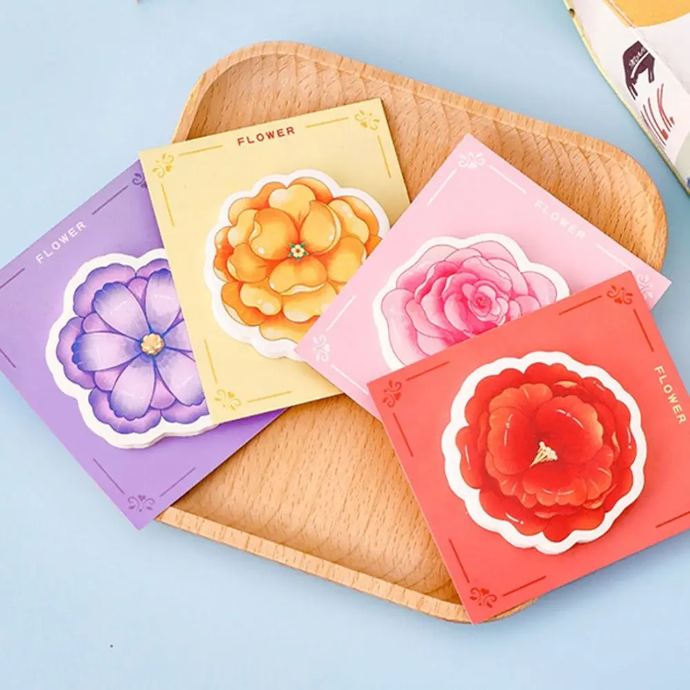 

Stationery Supplies Kawaii Flower Sticky Notes Creative Small Fresh Flower Notepad Pasteable Durable Memo Pad Diary