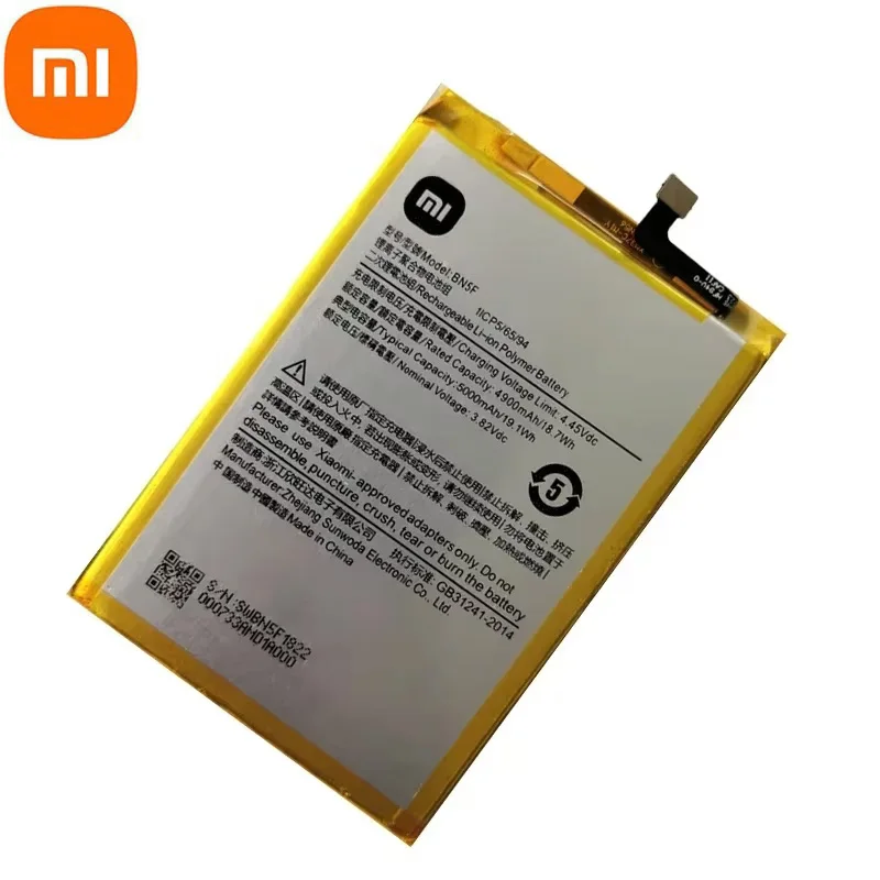 100% Original High Quality 5000mAh BN5F Battery For Xiaomi Redmi Pcoc F3 GT K40 5G 10C 10Prime Batteries Replacement Batteria