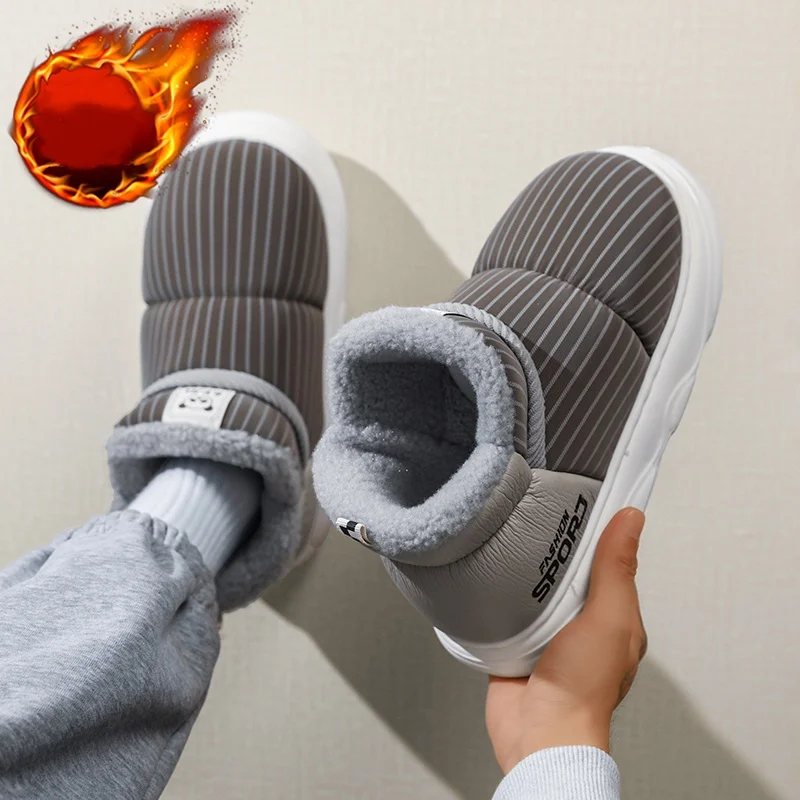 Popolari stivali da neve foderati in velluto autunnali e invernali e scarpe di cotone per uomo e donna