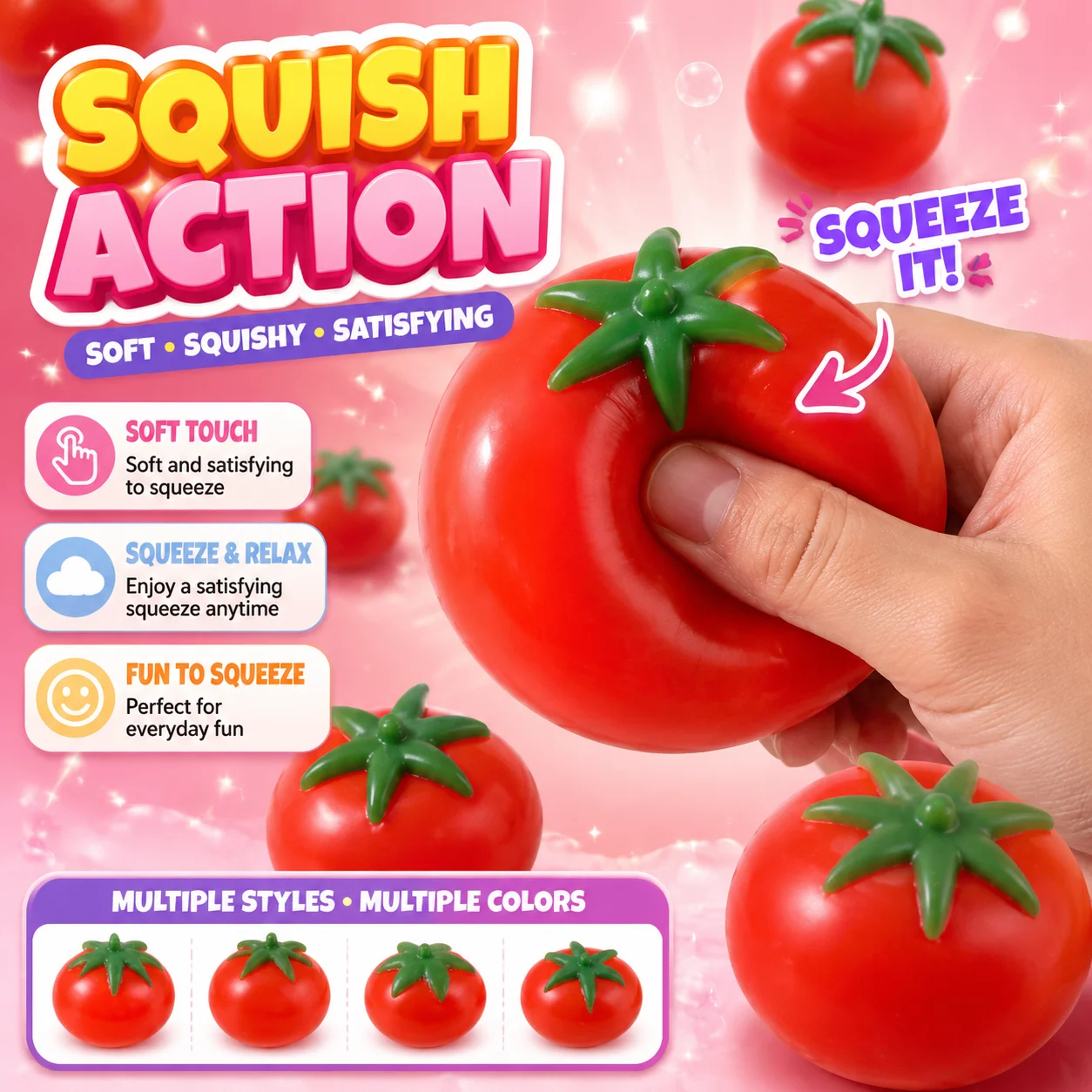 Tomatoes Squishy Cool Artificial Fruits Water Balloon For Kids Summer Beach Water Fights Can't Be Broken Taba Squeeze Toys