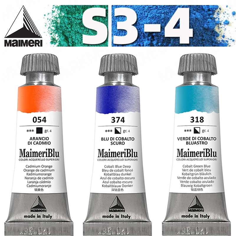 Imported MaimeriBlu Master Watercolor Paint Artist 12ml Tube Aquarelle Portable Student Supplies