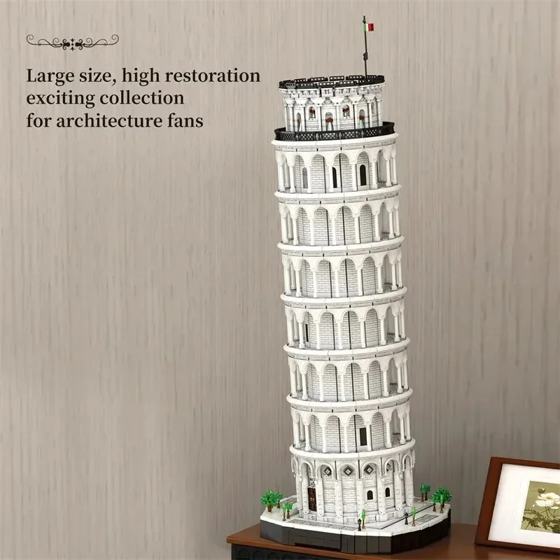 IN STOCK 66025 MOC Leaning Tower of Pisa Building Blocks Assembling Construction Bricks Assembling Toys for Christmas gift set