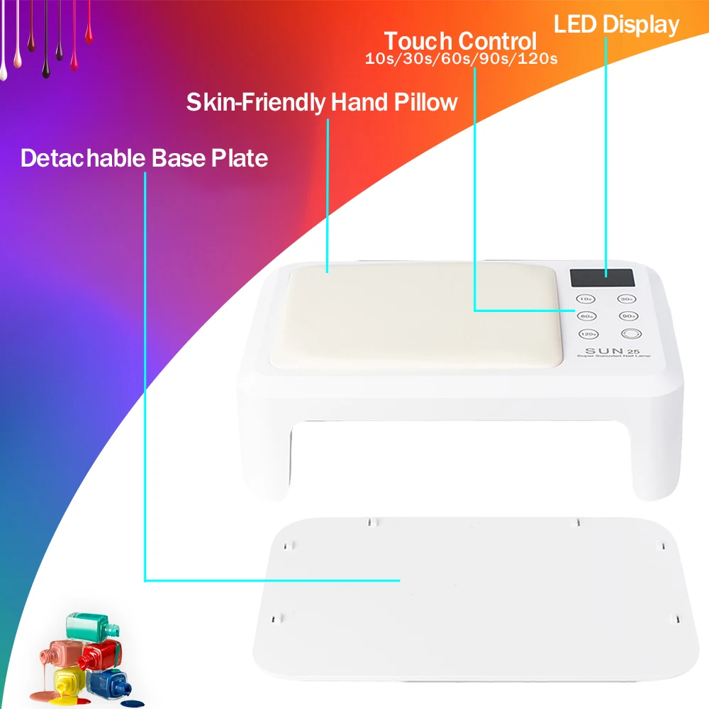 Professional UV LED โคมไฟเล็บ 368W โคมไฟเล็บแบบมีสายเครื่องเป่าเล็บแห้งเร็วโคมไฟสําหรับเล็บ Big UV โคมไฟเล็บมือ Pad