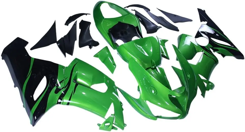 ABS Plastic Fairing Kit Fit For Kawasaki ZX6R 636 2005 2006 ZX-6R 05 06 Motorcycle Fairings Candy Green Black Flame Bodywork Bod