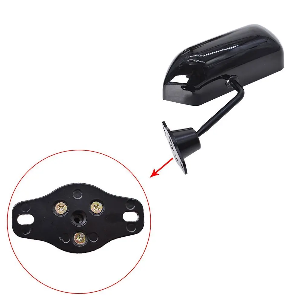 Car Side Mirrors with Bolt Universal F1 Style Convex Glass Glossy Black RH/LH view 5