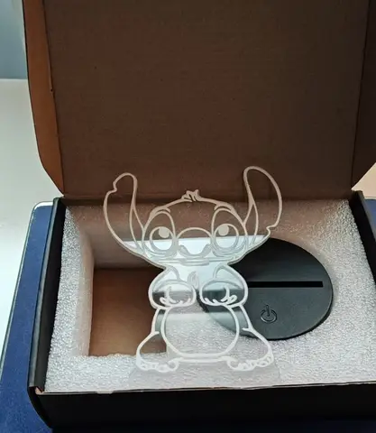 कावई स्टिच 3डी इल्यूजन नाइट लाइट यूएसबी इंटरफेस और स्मार्ट टच रूम डेकोर लैंप स्टिच फिगर बच्चों के जन्मदिन के उपहार के साथ 10 best sales डेको सिलाई - №8