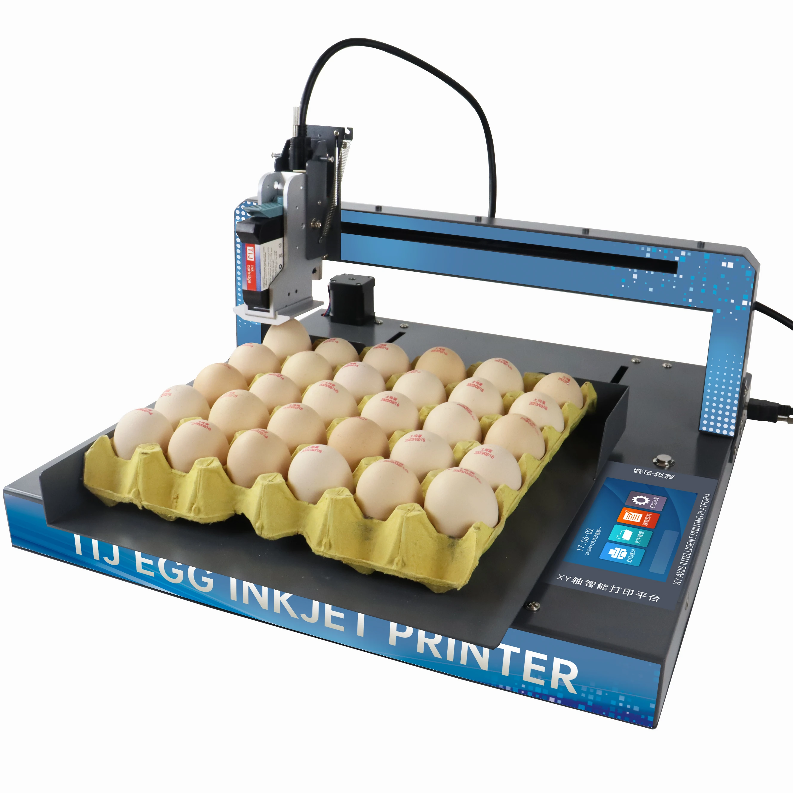 

High Speed Egg Batch Code Inkjet Printer Automatic Egg Stamping Inkjet Marking Machine