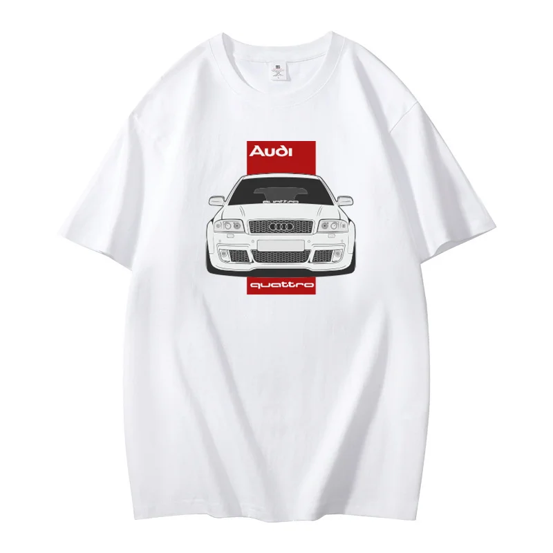 

Мужская хлопковая футболка Audi с принтом карты Нюрбургринга, повседневная, модная, простой дизайн, удобная посадка для подростков и взрослых