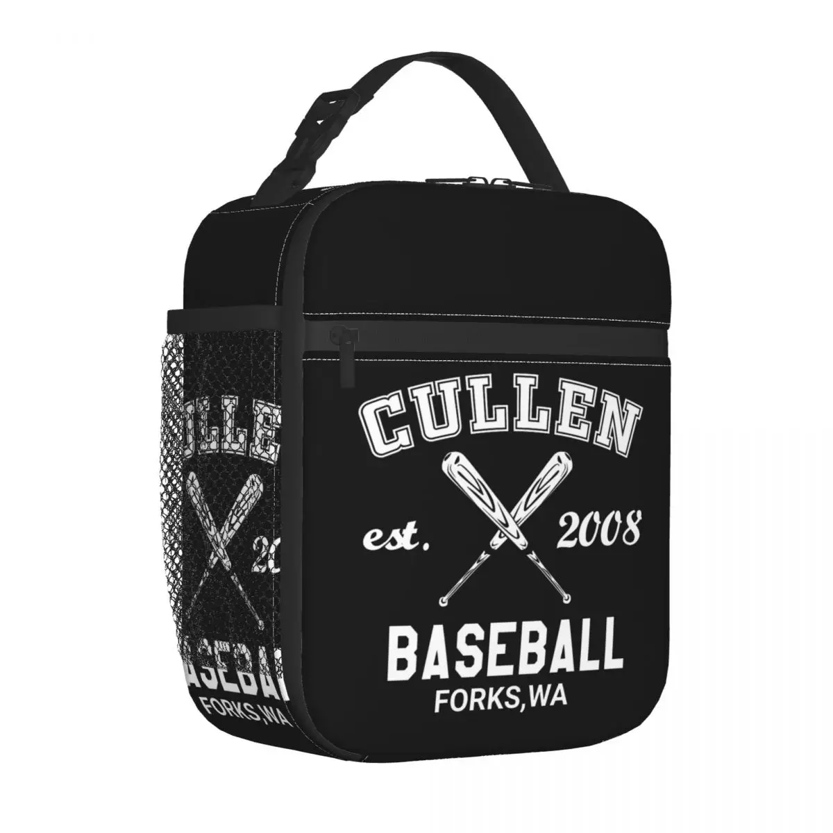 

Cullen Baseball Twilight Movie Изолированные сумки для обеда Герметичный контейнер для обеда Сумка-холодильник Tote Ланч-бокс Офисные сумки для хранения еды