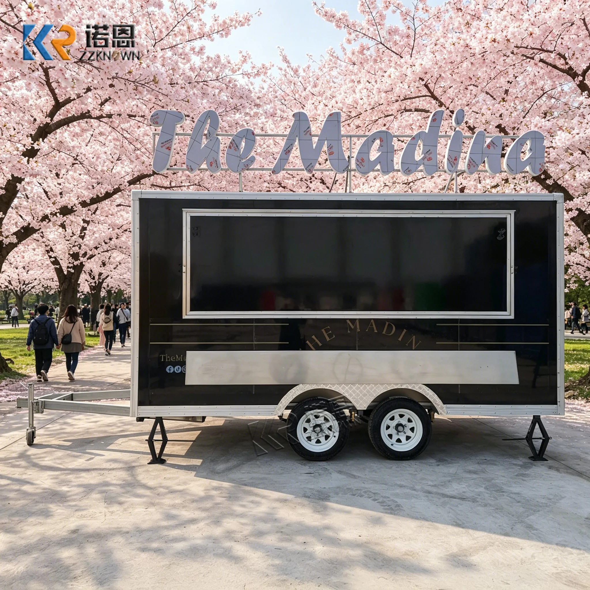

New Design Hot Dog and Sausage Cart Fully Loaded Fast Food Trailer on Wheels
