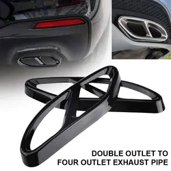 2pcs Stainless Steel Exhaust Pipe Cover Trim Parts Are Suitable for Mercedes Benz A B C E GLC GLE Class W176 W246 W205 W213 AMG
