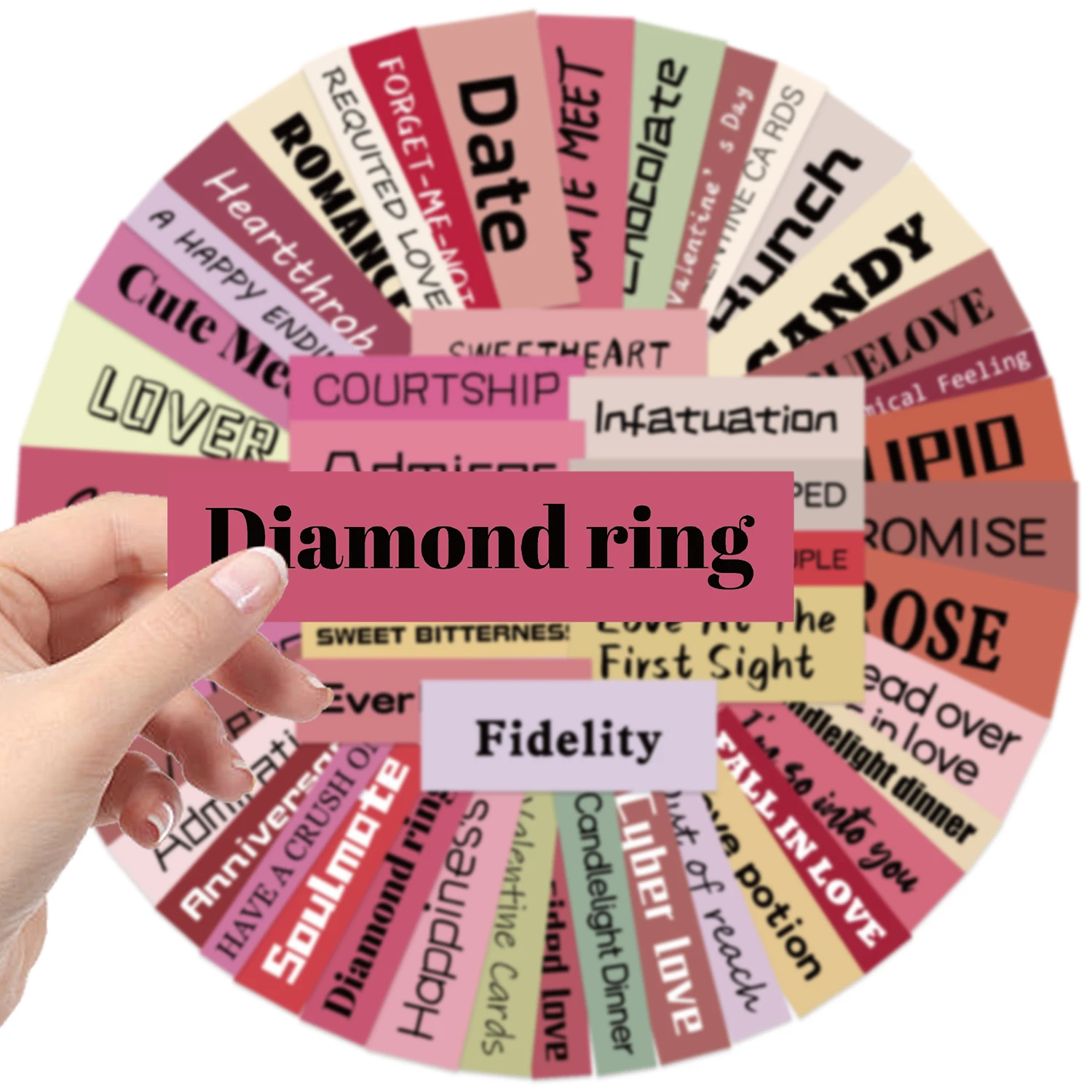 50PCS Valentinstag Phrasen Aufkleber Laptop Skateboard Gitarre Gepäck DIY Fahrrad Wasserdichte Graffiti Aufkleber Aufkleber Klassisches Spielzeug