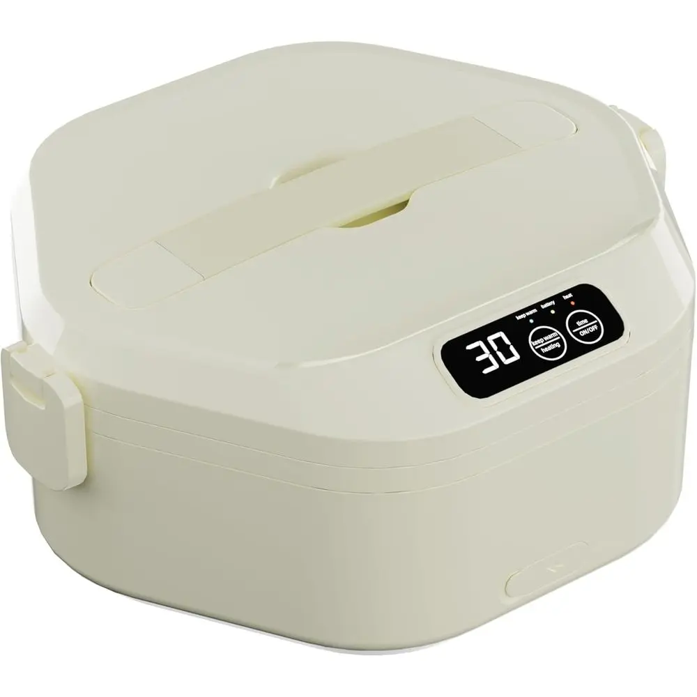 

Ланч-бокс с подогревом на батарейках, 16000 мАч, перезаряжаемый, с умным таймером, объем 1 л, для путешествий, кемпинга, офиса