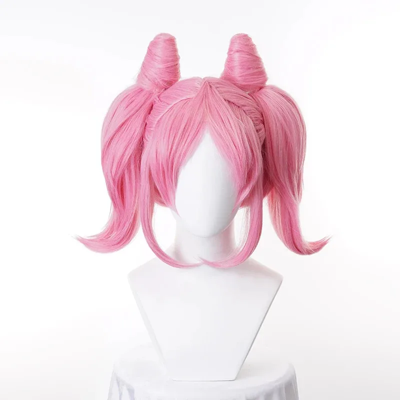 

zizi 2025 Moon Sailor Chibi Usa Chibiusa Short Pink With Ponytail Clip Heat Resistant Synthetic Hair Cosplay Costume Wigs