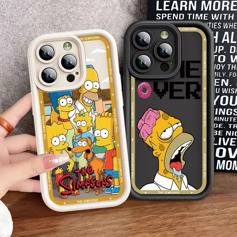 Disney Simpsons Funny Family Phone case for Apple iPhone 12 14 Pro cases 11Pro Max 11 16 Plus 13Pro max 15plus 11pro funda Cover