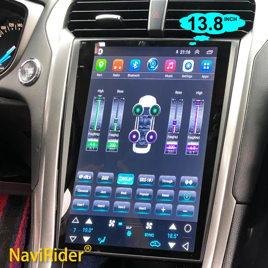 

256GB 13.8Inch 2Din Car Android 13 1920*1080 2K Screen Carplay For Ford Mondeo Fusion 2014 2019 Stereo GPS Navi DSP Video Player