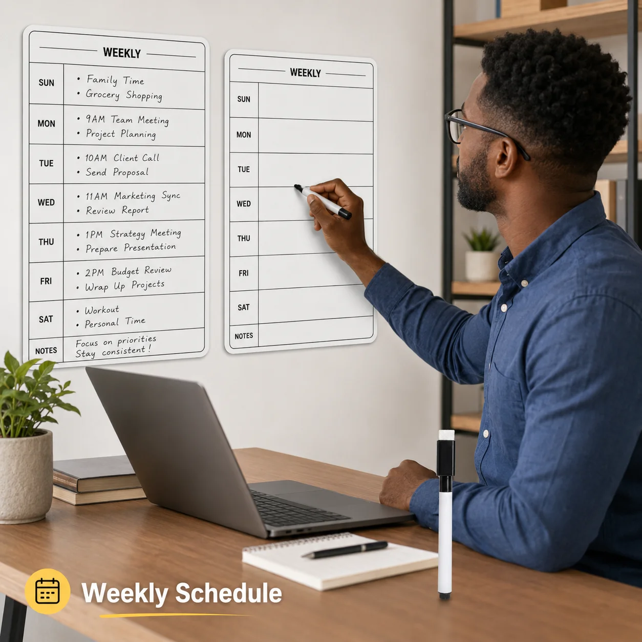 Набор из 4 наклеек для еженеде – обзор и цена Dry Erase Weekly