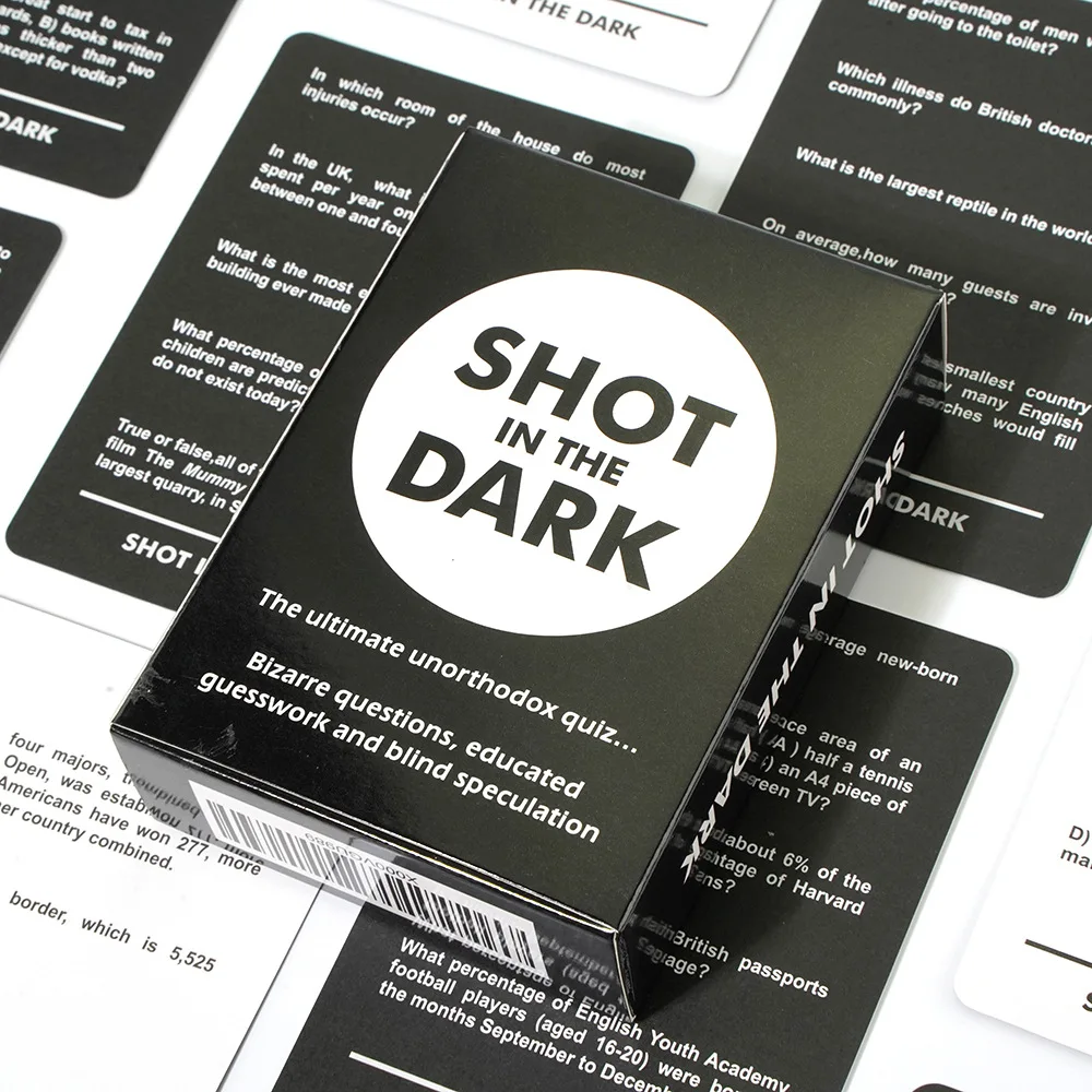 Shot In The Dark Card Game The Ultimate Unorthodox Quiz Game Fun Family For Adults Kids Party Game For Travel Board Games Night