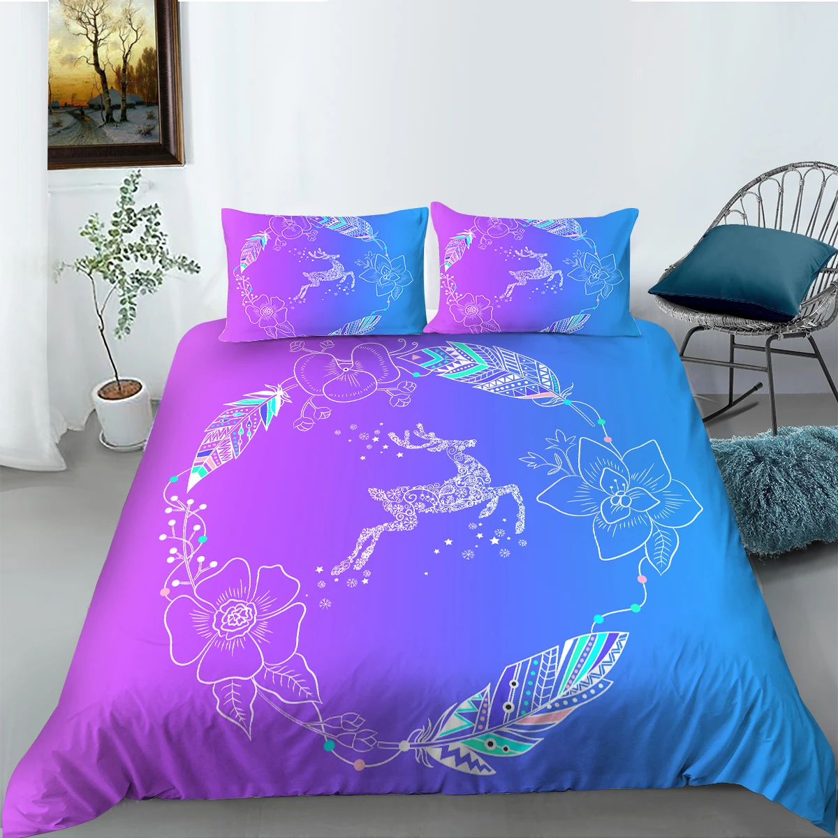 Bedding Set Duvet Cover 3D Quilt Cover Luxury Dream Catcher Girls Boys Comforter Cover Set