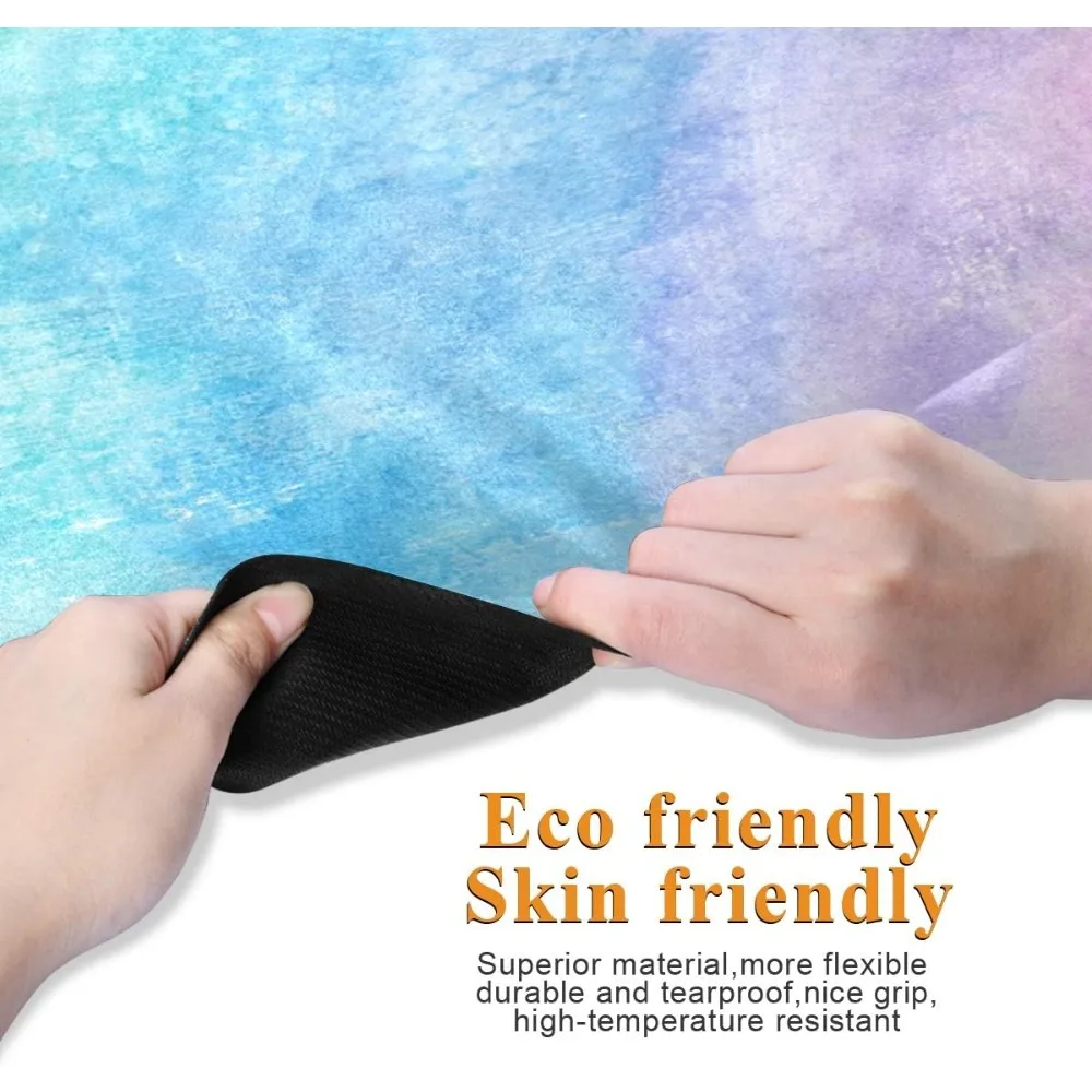 سجادة يوجا فانتاسي ماندالا، سجادة تمرين صديقة للبيئة غير قابلة للانزلاق لتمارين أرضية اليوجا والبيلاتس