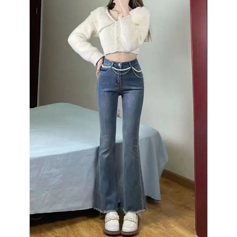 

Эластичные женские джинсы, модный тренд, популярные женские джинсы, серия Hot Sense, однотонные, универсальные, длинные, классические, необходимые, новые