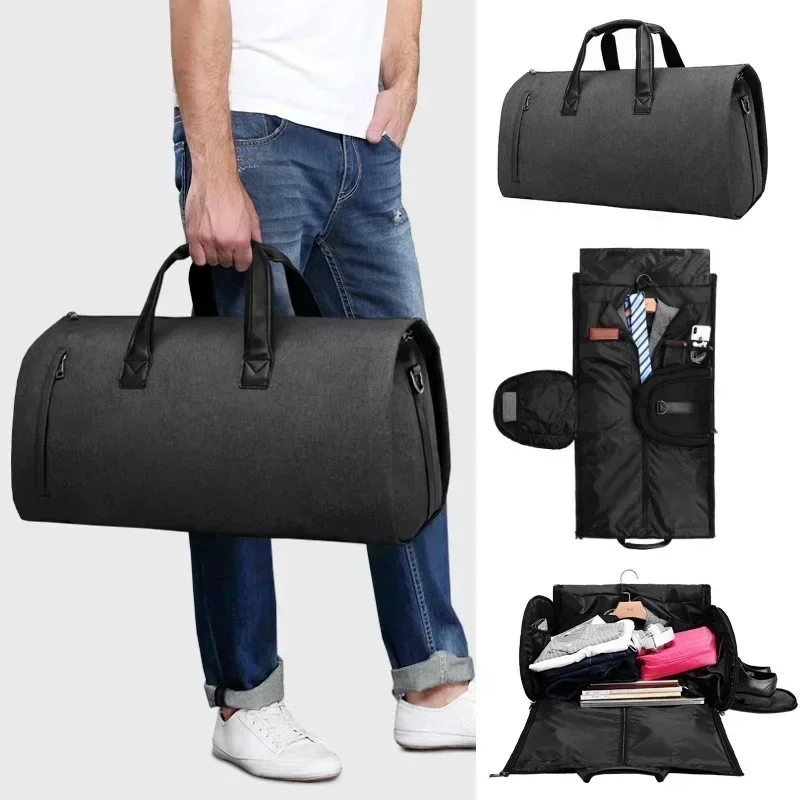 Folding Suit Bag Business Travel Storage Bag with Independent Shoe Compartment Luggage Bag Suit Case Waterproof Travel Organizer