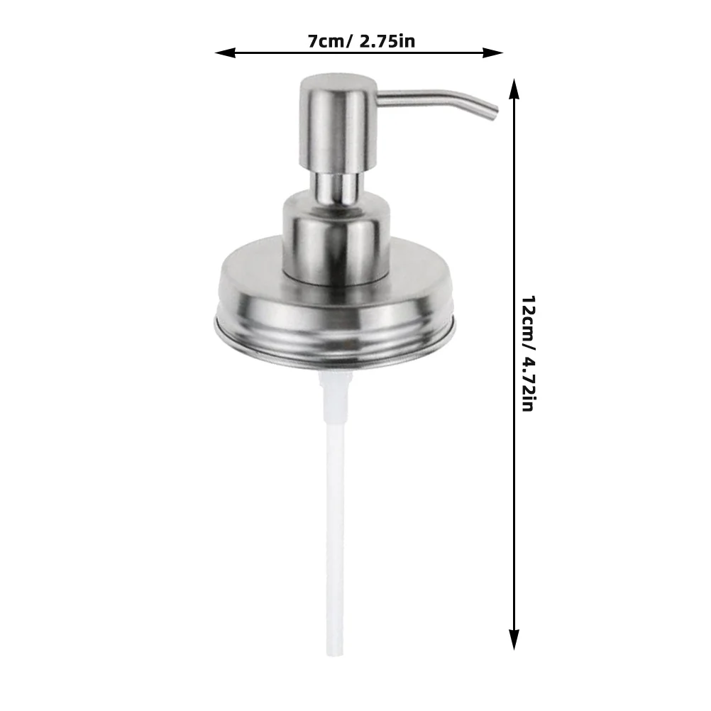 

Stainless Steel Lids H Soap Dispenser Lotion Pump Silver H washing Fluid Portable Bottle Premium Material Farmhouse Kitchen