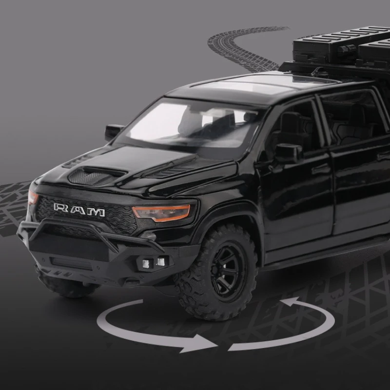 Symulacja 1:32 Mamutowy Przyczepa Kamper Metalowy Model Pojazdu Terenowego Dekoracja Domu Zabawka Pojazd z Dźwiękiem i Światłem Prezent dla Dzieci Chłopca