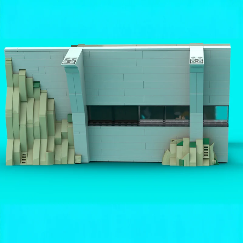 Popularny model filmowy MOC, klocki konstrukcyjne, garaż z scen z filmów o bohaterach, modułowa technologia, prezent świąteczny dla dzieci, zestaw do składania.