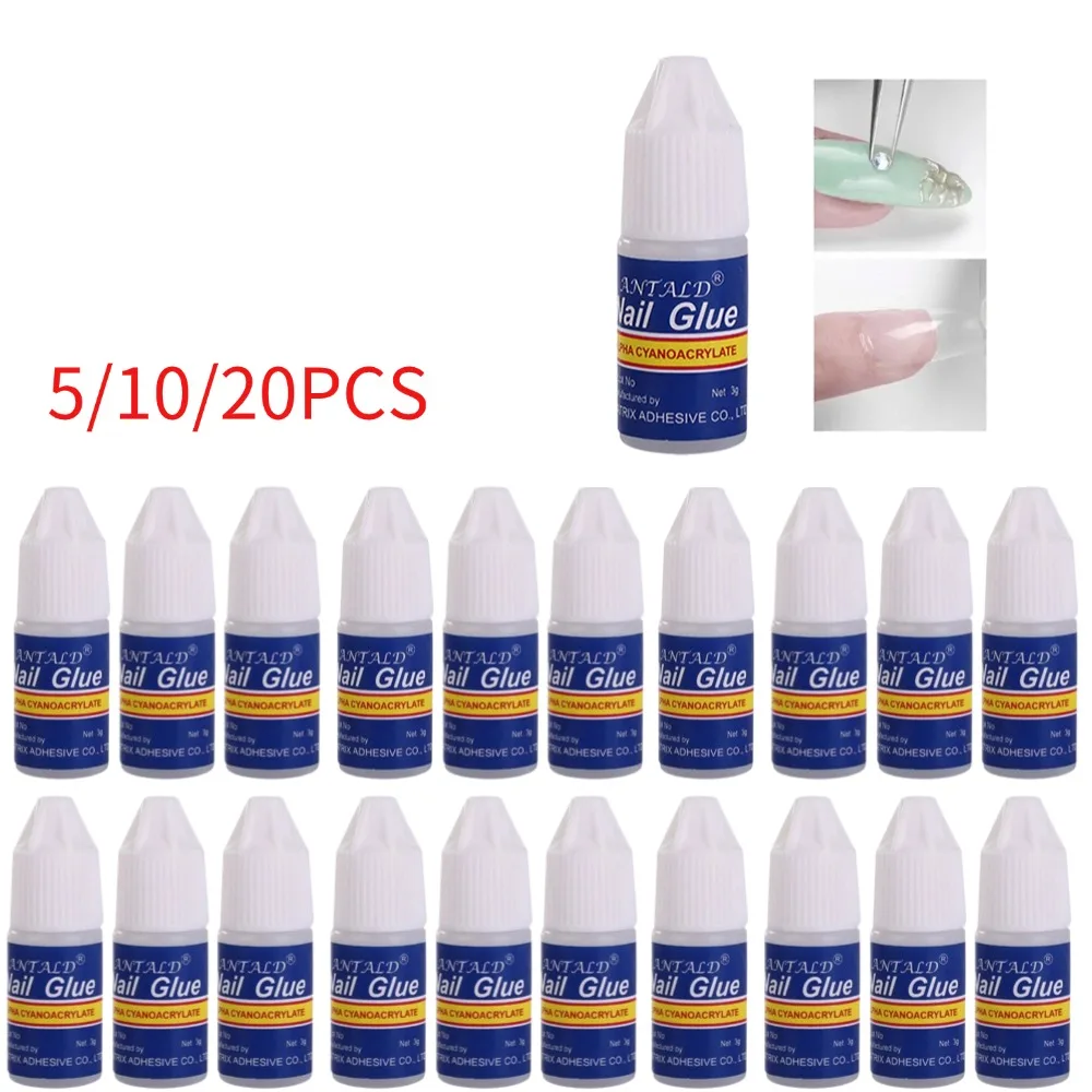 1-10pcs Strong Adhesive Nail Glue -Fast Drying Nail Bond Glue for Acrylic False Nail Tips Gem Rhinestone Jewelry Sticky Glue Gel