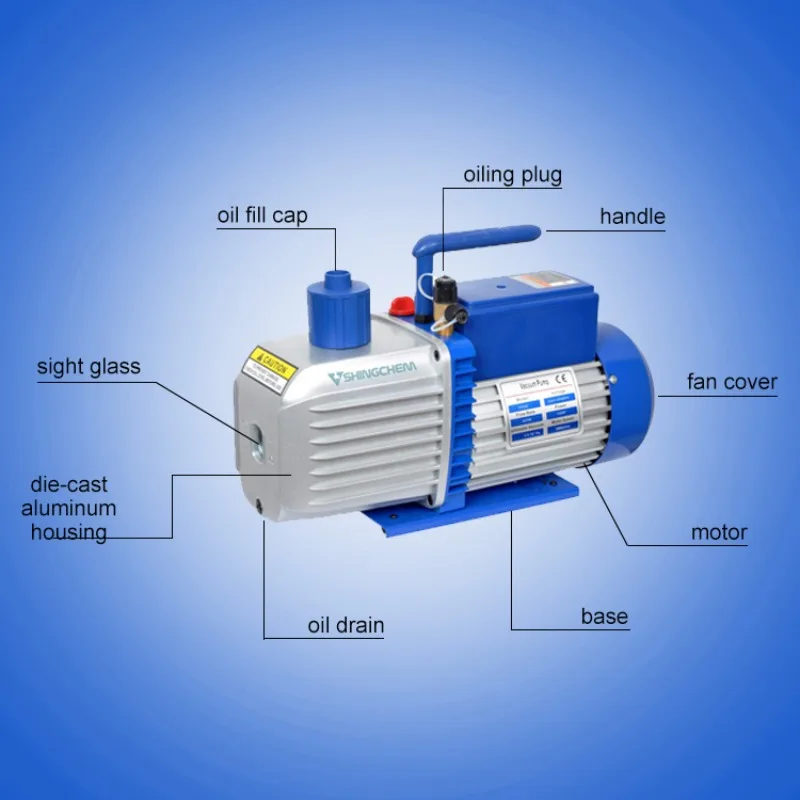 High quality automatic anti-backflow air conditioner refrigeration single/double vacuum pump