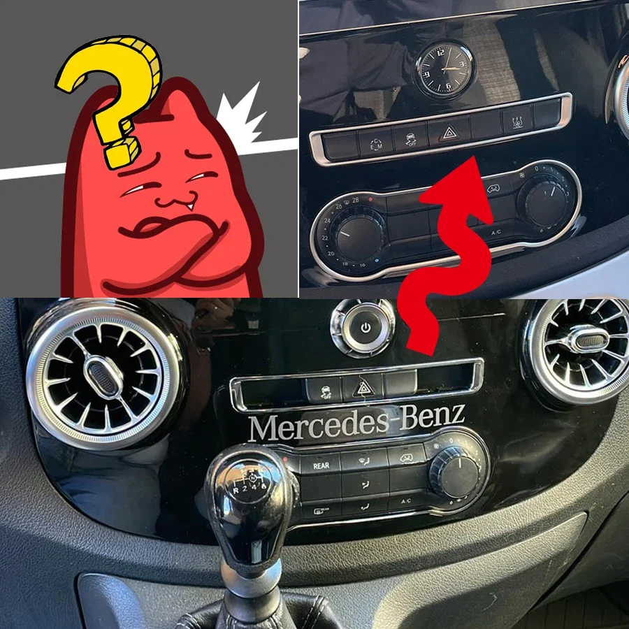 Compatible With 99% Of Android Screens For Mercedes Vito Mixto 114 2018 2016 Emergency Light Button Console Button Manually Set
