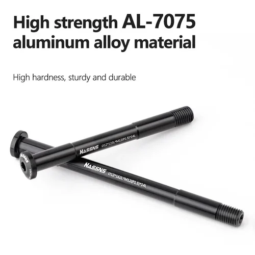 Imagen 2 del producto 12mm 15mm eje pasante 12X100 15x110 12X142 12x148 12mm roscado a través del eje de refuerzo para mtb dirt bicicleta de carretera buje horquilla varilla de aluminio